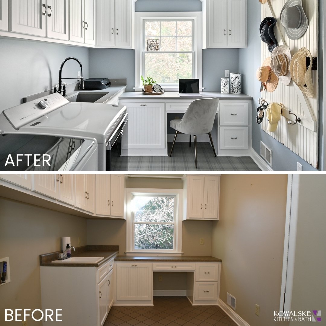 laundry room before after
