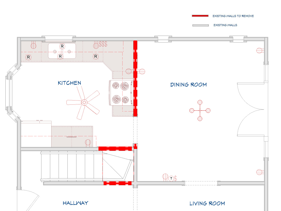 kitchen layout existing