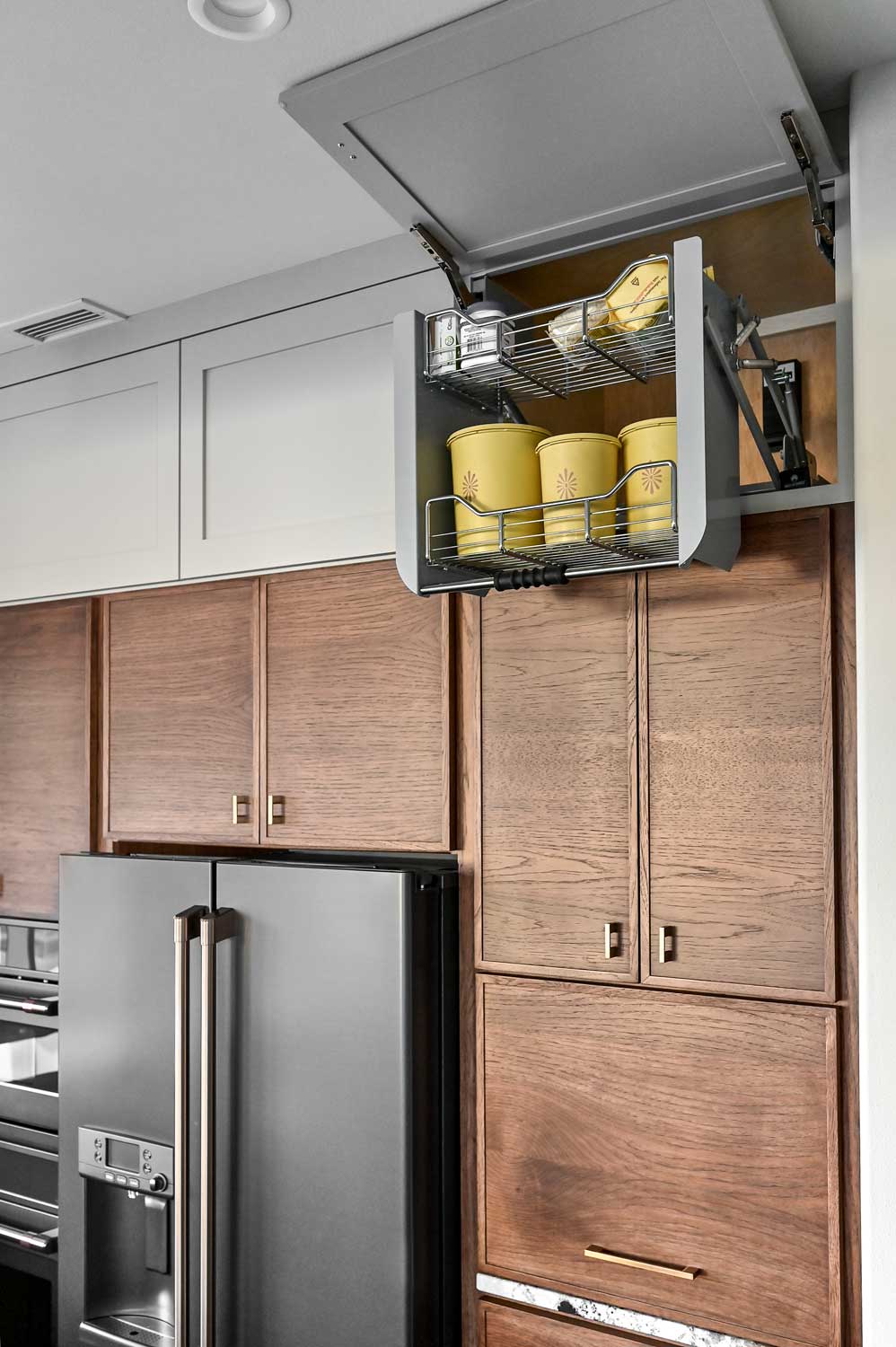 pull down cabinets