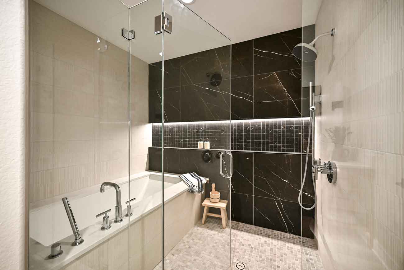 contemporary wet room