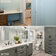 before after vanity
