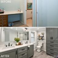 before after vanity