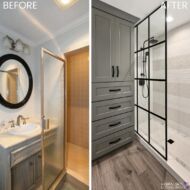 before after walkin shower