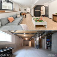 basement before and after