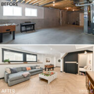 before after basement