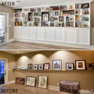 shelving before after