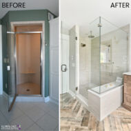 shower before after