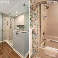 walkin shower before after