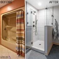 shower before after