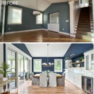 before after dining room