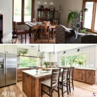 before after country kitchen